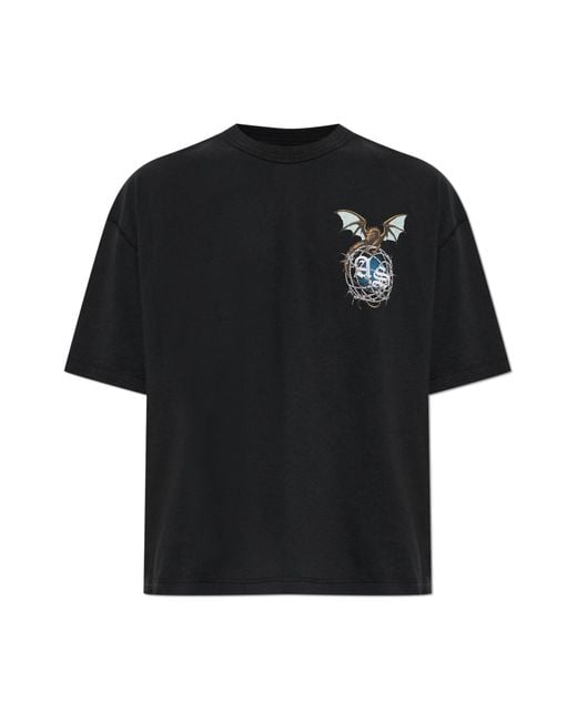 AllSaints Black T-Shirt "Wyvern" for men