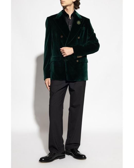 Dolce & Gabbana Black Velvet Blazer for men