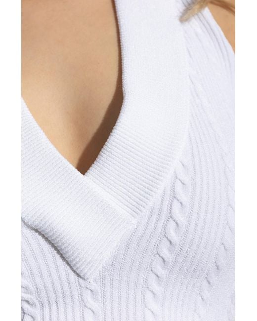 Balmain Black Open-Back Top