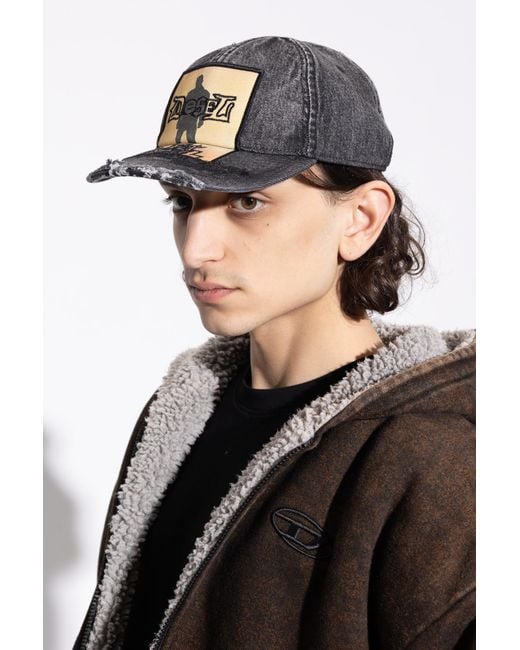 DIESEL Black 'C- Baseball Cap for men