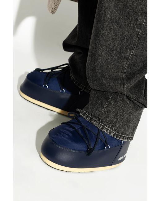Moon Boot Blue Snow Boots Icon Low Nylon for men