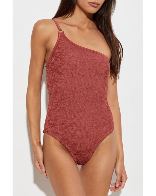 Hunza G Red One-Piece Swimsuit 'Clara'
