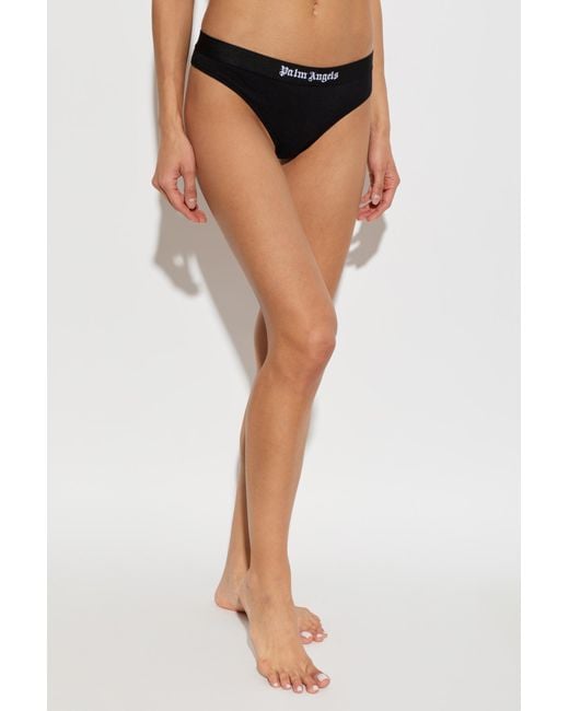 Palm Angels White Three-Pack Of Cotton Thongs