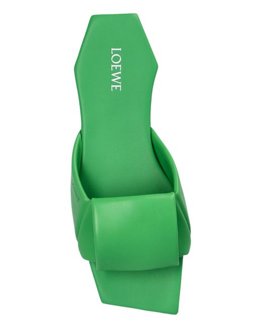 Loewe Green 'Origami' Flip-Flops