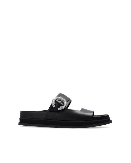 Jimmy Choo Black 'marga' Slides