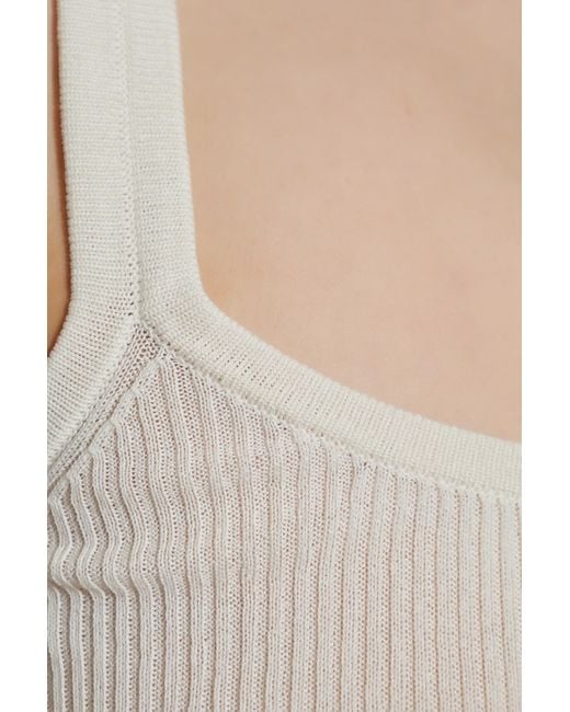 Max Mara Natural Ribbed Top 'Helier'