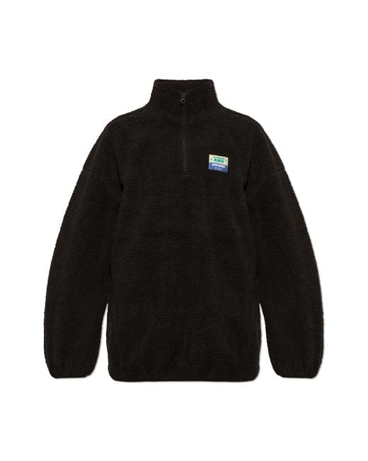 American Vintage Black Sweatshirt With Patch for men