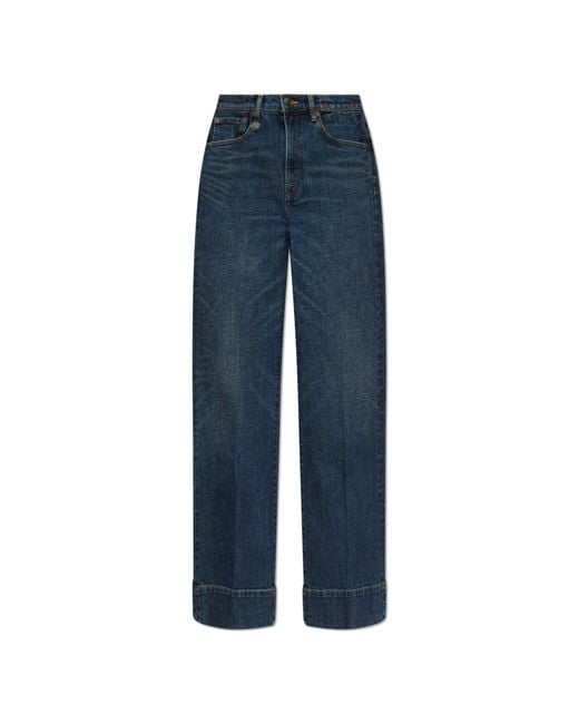 R13 Blue Straight-Leg Jeans