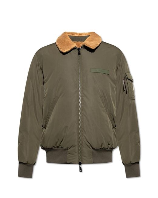 Moncler Green Reversible Jacket "Maulevrier" for men