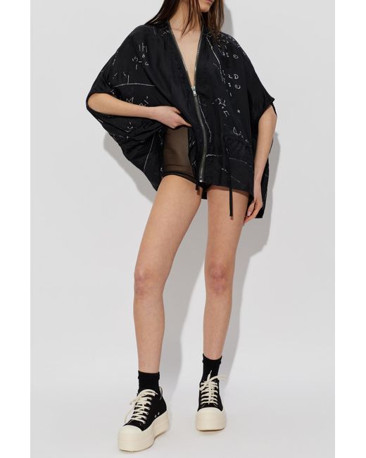 Rick Owens Black Semi-Transparent Vest 'Sail'