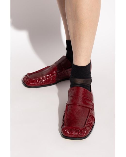Jil Sander Red Leather Shoes
