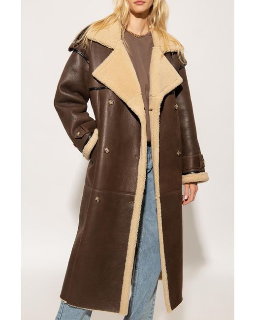 Long trailsman top shearling jacket