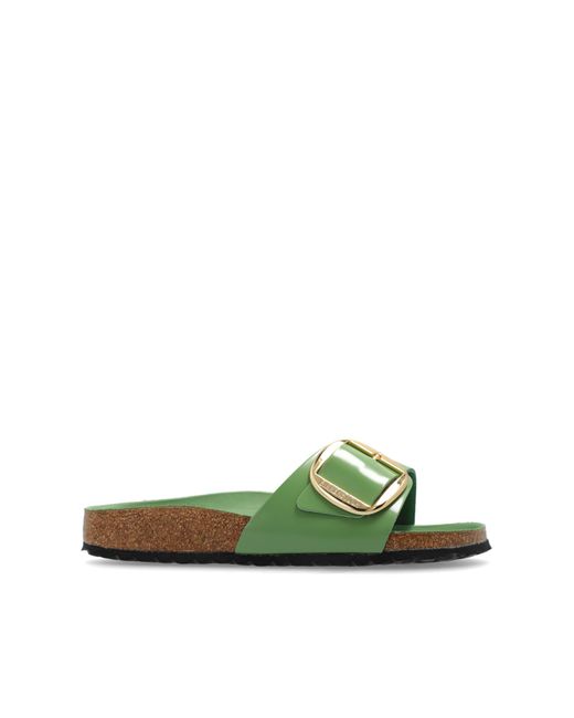 Birkenstock Green ‘Madrid Big Buckle’ Slides