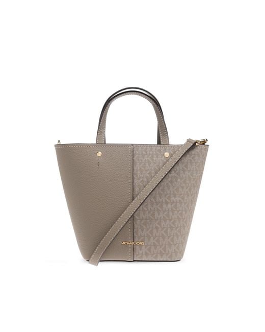 MICHAEL Michael Kors Gray Handheld Bag 'Flora'
