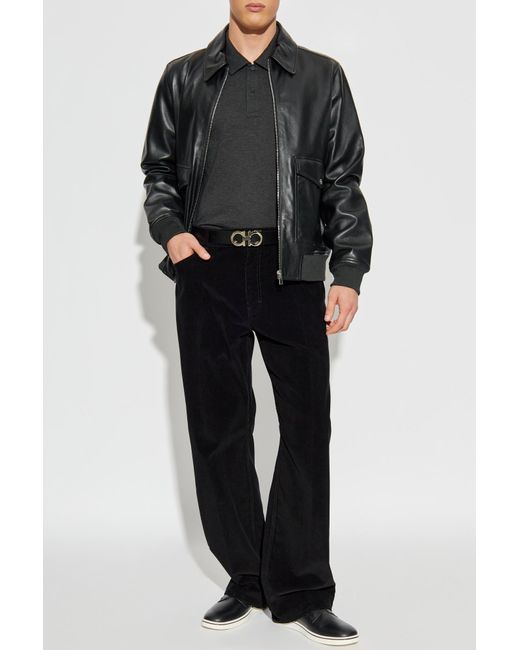 Paul Smith Leather Jacket in Black for Men | Lyst