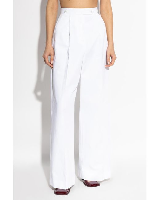 Givenchy White Pleated Trousers