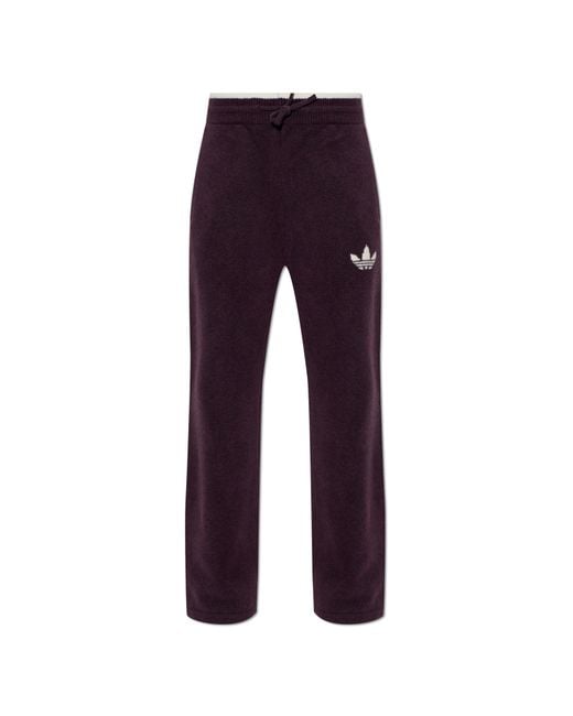 Adidas Originals Blue Wide-Leg Trousers