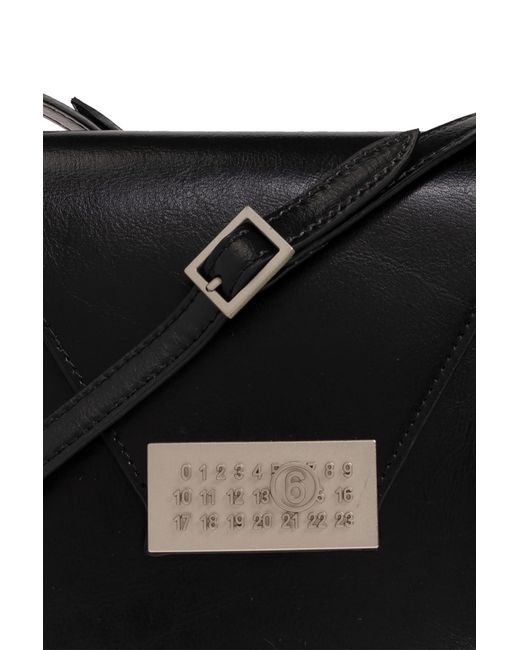MM6 by Maison Martin Margiela Black Shoulder Bag With Logo,