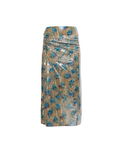 Tory Burch Green Sequin Skirt