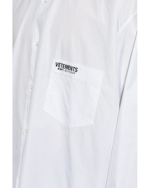 Vetements White Oversized Shirt for men