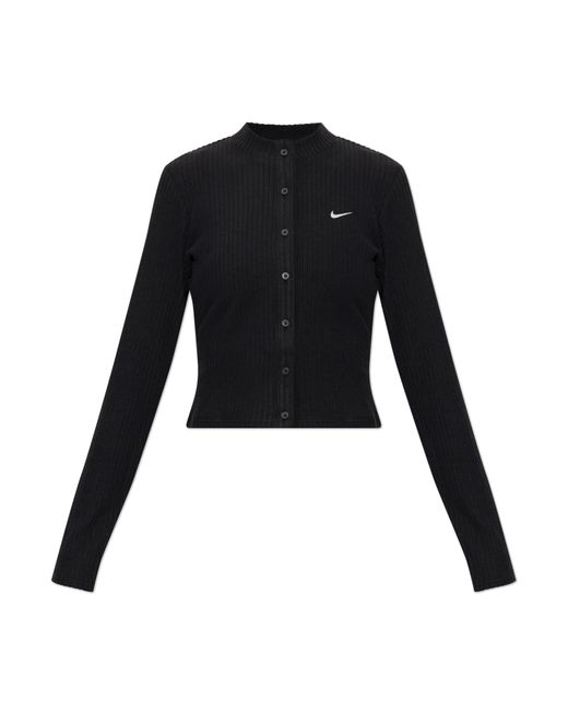 Nike Black Cardigan With Logo