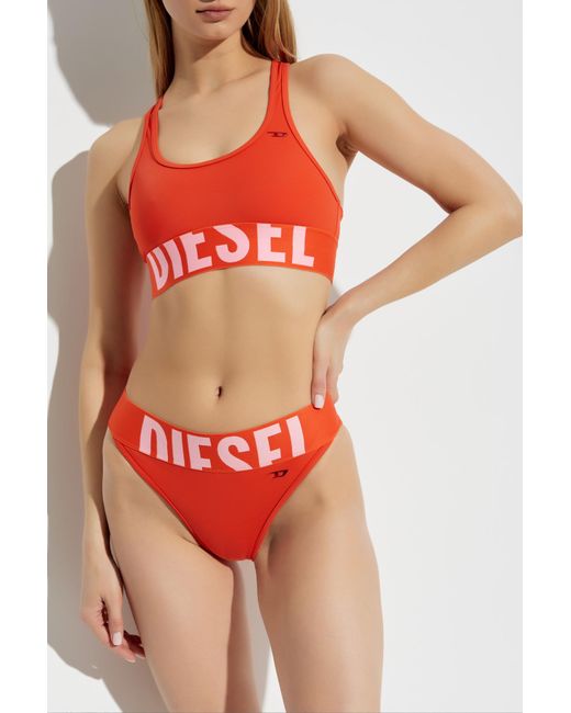 DIESEL Red Swimsuit Bottom Lola-D-Pop
