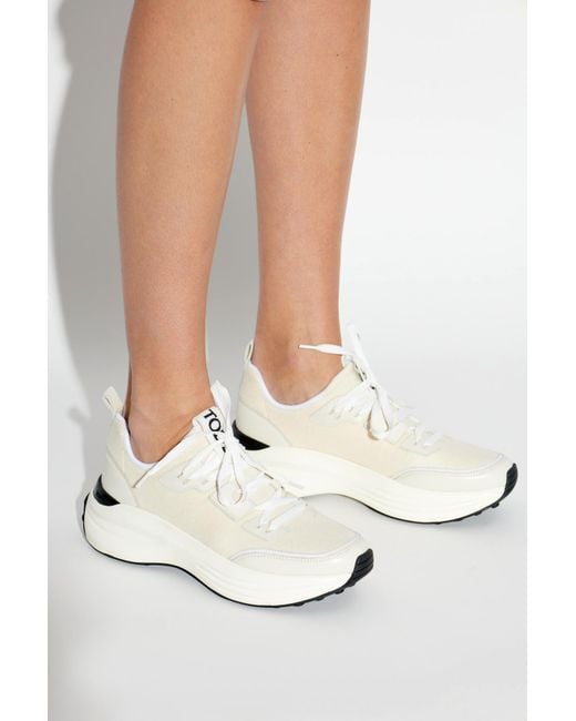 Tod's White Sports Shoes With Logo