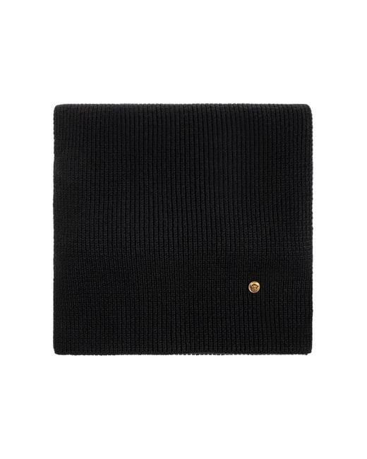 Versace Black Wool Scarf