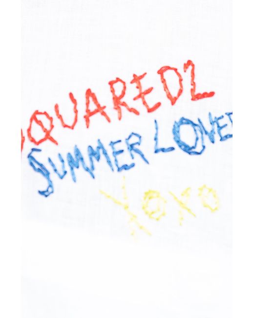 DSquared² White Shirt Capsule `summer Lovers`, for men