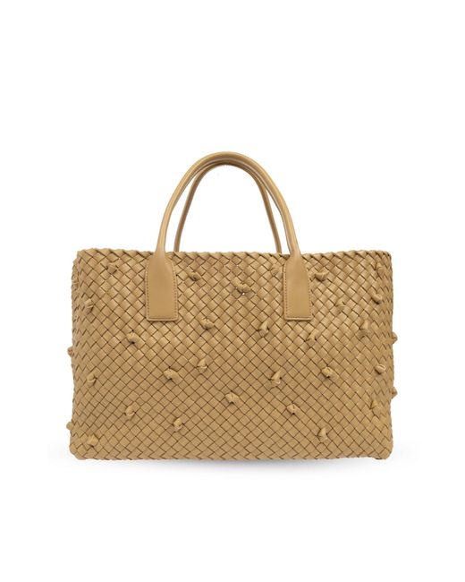 Bottega Veneta Metallic Medium `cabat` Shopper Bag,