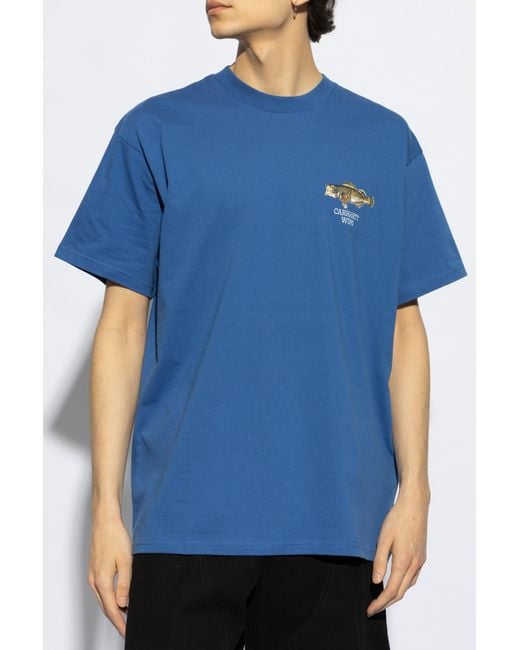 Carhartt Blue Printed T-Shirt for men
