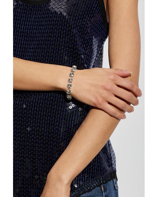 Isabel Marant Metallic Bracelet With Shimmering Crystals