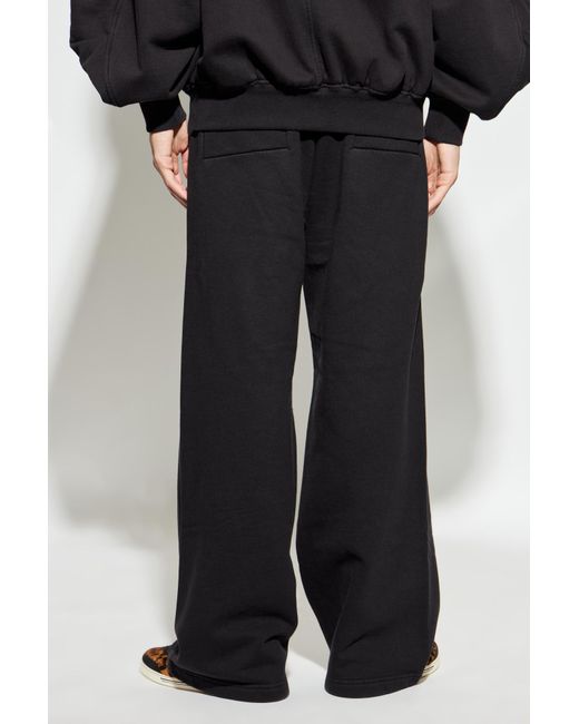 Dolce & Gabbana Black Wide-Leg Sweatpants for men