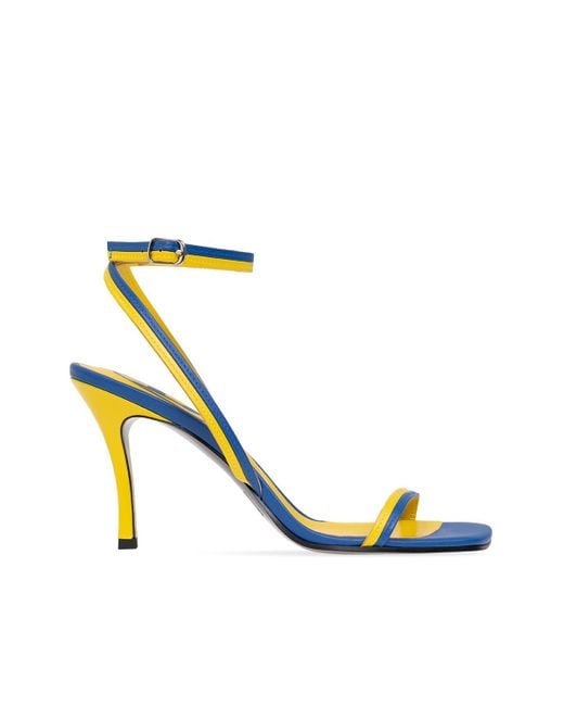 DIESEL Yellow 'sa-alhena' Heeled Sandals