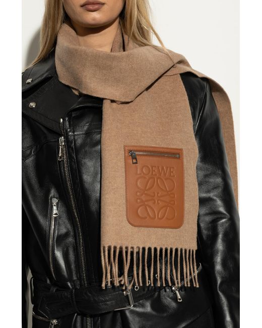Loewe Natural Scarf With Pocket