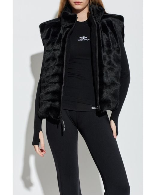 Balenciaga Black Reversible Vest From The 'skiwear' Collection,