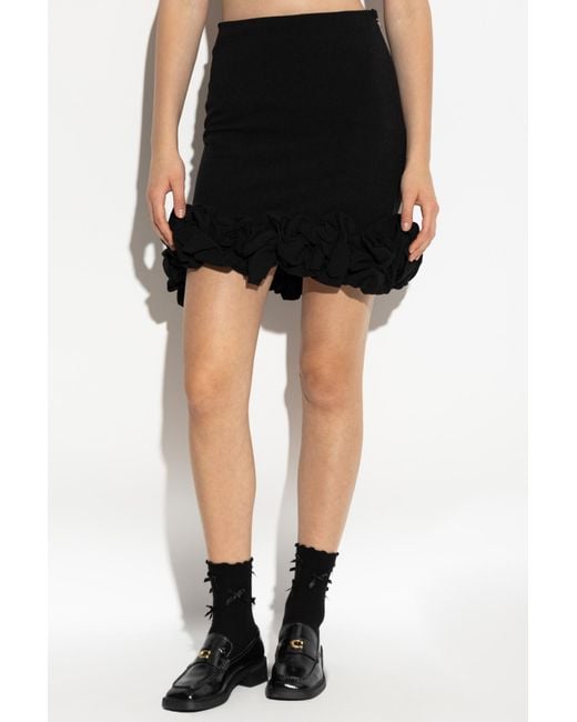 ROTATE BIRGER CHRISTENSEN Black Skirt With Ruffle