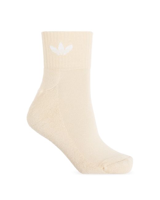 Adidas Originals Natural Three-Pack Socks With Logo for men