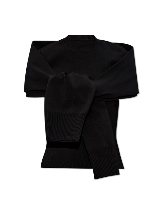 Jacquemus Black 'rica' Top With Tie Detail,