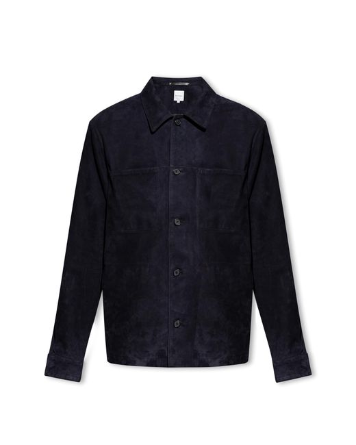 Paul Smith Blue Suede Jacket for men