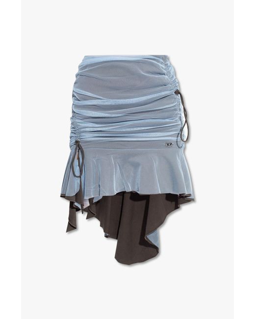 DIESEL 'o-ryt' Asymmetrical Skirt in Blue | Lyst Canada