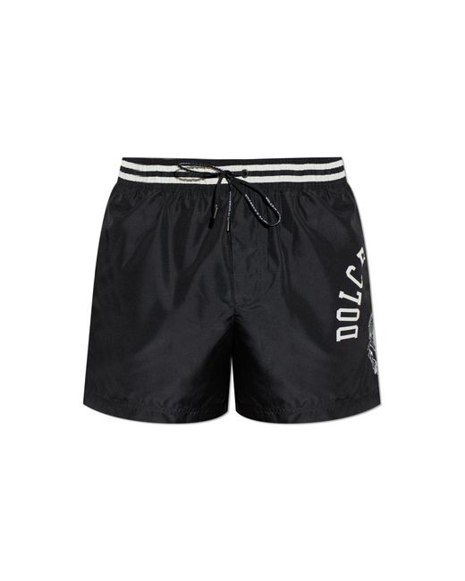 Dolce & Gabbana Black Swim Shorts for men