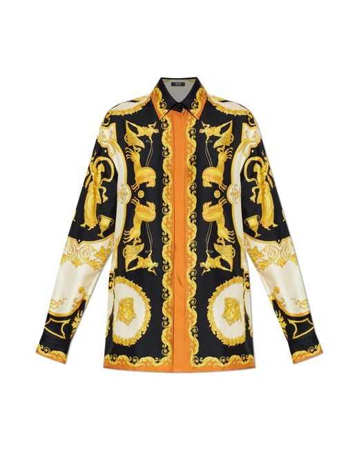 Versace Yellow Silk Shirt