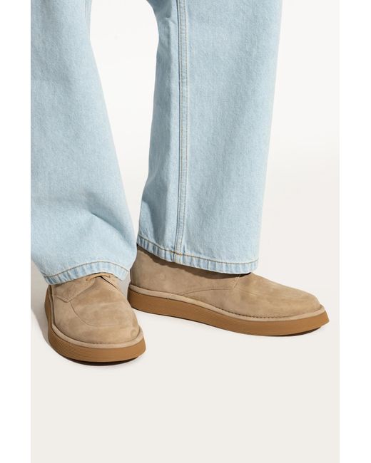 Giorgio Armani Blue Suede Shoes for men