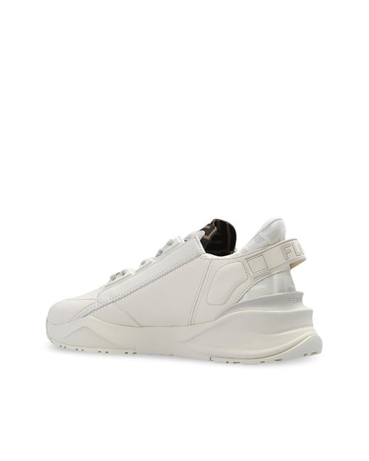 Fendi White 'Flow' Sneakers for men
