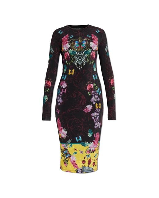 Versace Jeans Couture Black Dress With Print
