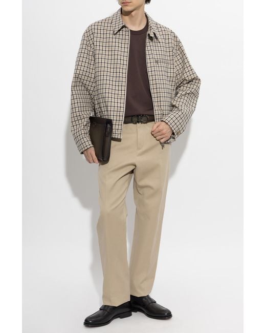 Ferragamo Brown T-Shirt With Pocket for men