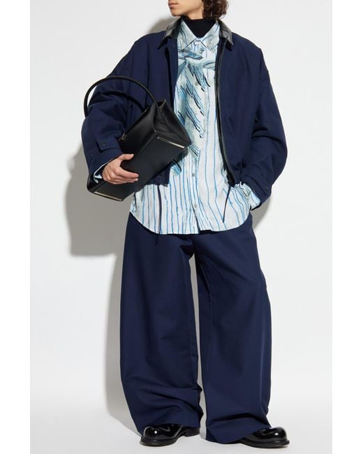 Acne Blue Printed Shirt for men