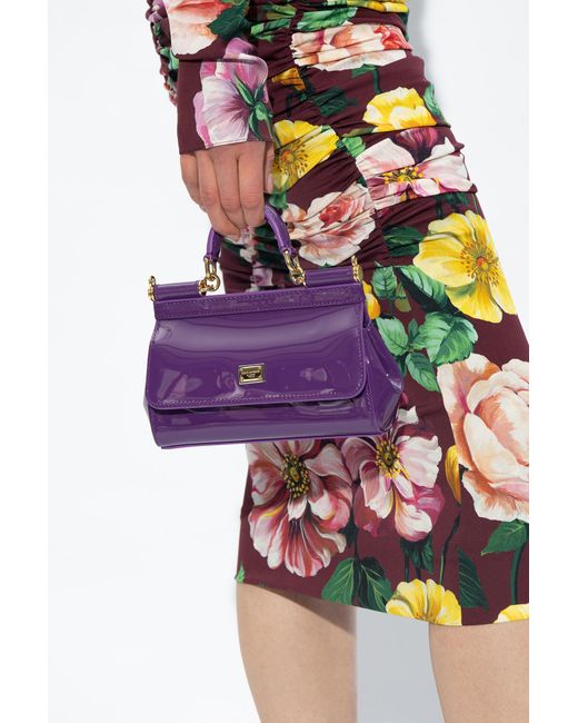 Dolce & Gabbana Purple 'sicily Small' Shoulder Bag,