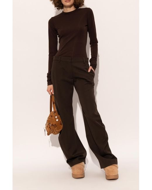 Jimmy Choo Brown Platform Slides "Diamond Maxi"